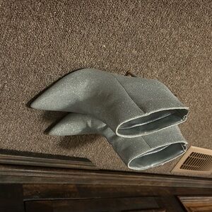 Silver Glitter Ankle Boots